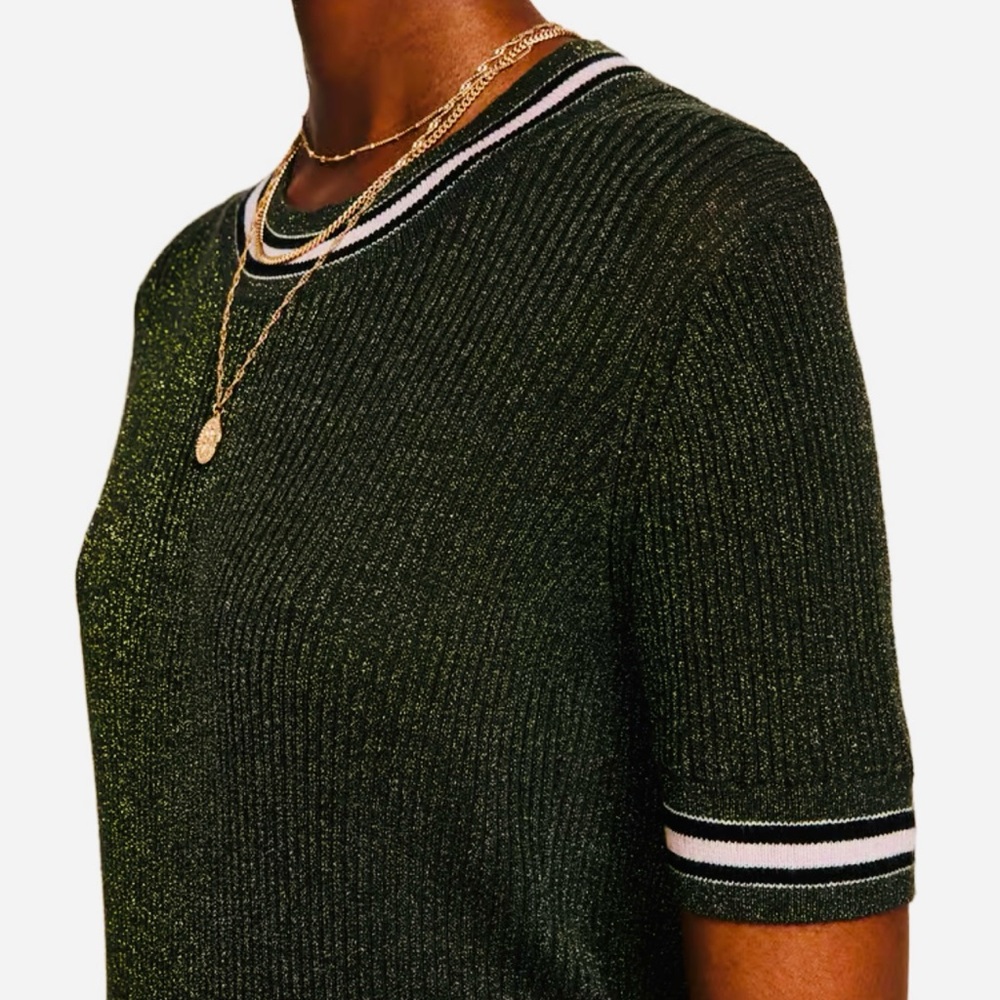 Scotch & Soda Short Sleeve Lurex Knit Tee - image 2